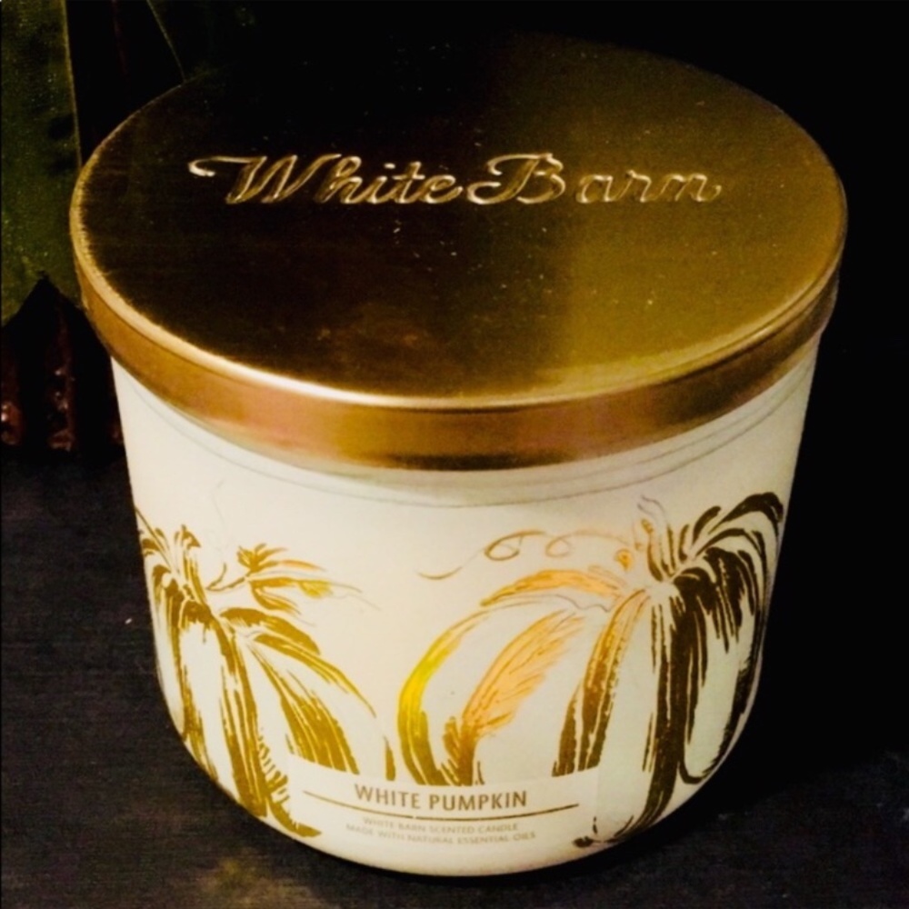 Bath & Body Works White Pumpkin 3 Wick Candle NIB